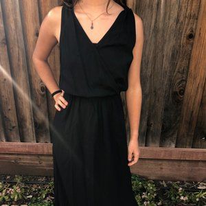 Casual Breathable Long Maxi Black Summer Dress